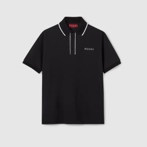 グッチ GUCCI メンズ エンブロイダリー コットンピケ ポロTシャツ 【送料無料】【正規品】