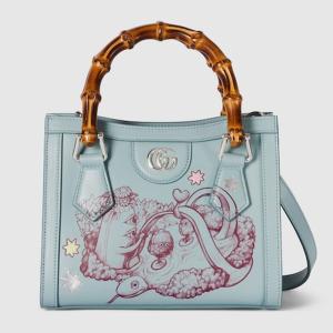 グッチ GUCCI レディース ダイアナ ヒグチユウコ スモール トートバッグ【アイシーブルー レザー 】【送料無料】【正規品】