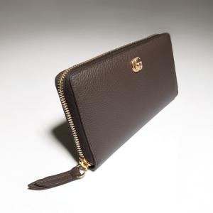 グッチ GUCCI レディース ダブルG バイカラー ジップアラウンドウォレット財布【ダークトープ＆ピンク レザー 】【送料無料】【正規品】