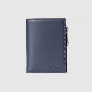 グッチ GUCCI メンズ GGエンブレム コインウォレット財布 ベージュ トリム【ダークブルー レザー 】【送料無料】【正規品】