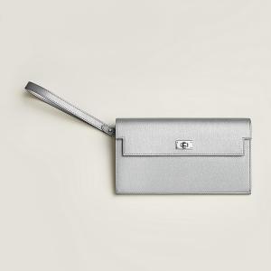 エルメス HERMES メンズ 財布 (ケリー ポケット) ロング【グレー 】【送料無料】【正規品】