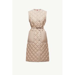 2025/26秋冬 MONCLER モンクレール レディースGILET IMBOTTITO LUNGO BUTOR CON TRAPUNTATURA A DIAMANTIダウンベスト【beige 】【送料無料】【正規品】
