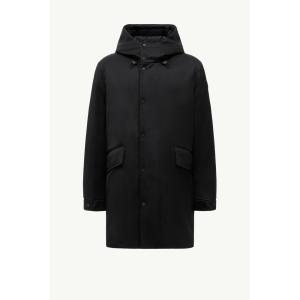 2025/26秋冬 MONCLER モンクレール メンズMERRI LONG REVERSIBLE WOOL DOWN JACKET WITH HOODダウンジャケット【Nero 】【送料無料】【正規品】