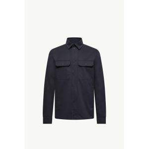 2025/26秋冬 MONCLER モンクレール メンズLONG-SLEEVED COTTON GABARDINE SHIRTシャツ【Blu Navy 】【送料無料】【正規品】