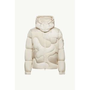 2025/26秋冬 MONCLER モンクレール メンズCANDES SHORT DOWN JACKET WITH HOOD AND TEDDY INTARSIAダウンジャケット【Bianco 】【送料無料】【正規品】
