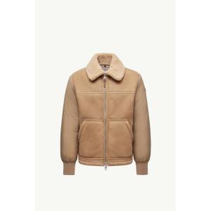2025/26秋冬 MONCLER モンクレール メンズTONNAY SHORT DOWN JACKET IN SUEDE AND SHEARLINGダウンジャケット【Beige 】【送料無料】【正規品】