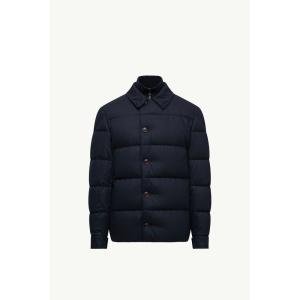 2025/26秋冬 MONCLER モンクレール メンズPRES PADDED SHIRT JACKET IN CASHMERE BLENDジャケット【Blu Navy 】【送料無料】【正規品】