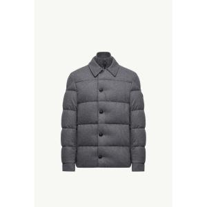 2025/26秋冬 MONCLER モンクレール メンズPRES PADDED SHIRT JACKET IN CASHMERE BLENDジャケット【Grigio Scuro 】【送料無料】【正規品】
