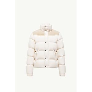 2025/26秋冬 MONCLER モンクレール メンズVERINE SHORT DOWN JACKET WITH SUEDE TRIMダウンジャケット【Bianco 】【送料無料】【正規品】