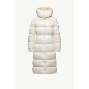 2025/26秋冬 MONCLER モンクレール レディースCAVETTAZ LONG DOWN JACKET WITH HOODダウンジャケット【Bianco 】【送料無料】【正規品】
