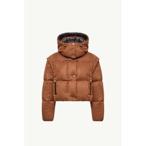 2025/26秋冬 MONCLER モンクレール レディースPATERNE 2-IN-1 SHORT DOWN JACKET WITH HOODダウンジャケット【Marrone 】【送料無料】【正規品】