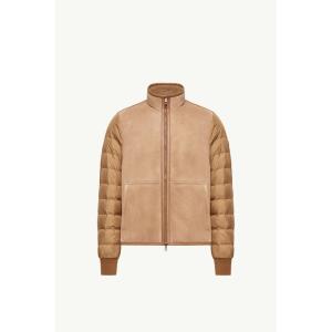 2026春夏 MONCLER モンクレール メンズCRACHIN REVERSIBLE SHEARLING & NAPPA SHORT DOWN JACKETダウンジャケット【Beige 】【送料無料】【正規品】