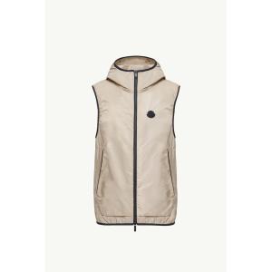 2026春夏 MONCLER モンクレール メンズMORETAN HOODED GILETダウンベスト【Light Beige 】【送料無料】【正規品】