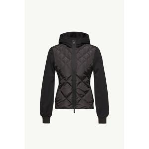 2026春夏 MONCLER モンクレール レディースCOTTON FLEECE PADDED ZIP-UP HOODIEパーカー【Black 】【送料無料】【正規品】