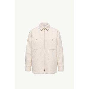 2026春夏 MONCLER モンクレール レディースCOTTON BLEND BOUCL? DOWN SHIRT JACKETジャケット【White Ivory 】【送料無料】【正規品】