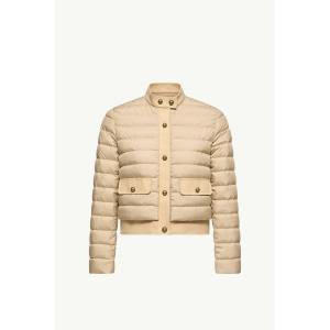2026春夏 MONCLER モンクレール レディースJUJU COTTON & LINEN-TRIMMED SHORT DOWN JACKETダウンジャケット【Beige 】【送料無料】【正規品】