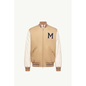 2026/27秋冬 MONCLER モンクレール メンズOREANE COTTON BLEND VARSITY DOWN JACKETダウンジャケット【Beige & White 】【送料無料】【正規品】