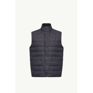 2026/27秋冬 MONCLER モンクレール メンズLIORANE DENIM DOWN GILETダウンベスト【Dark Blue 】【送料無料】【正規品】