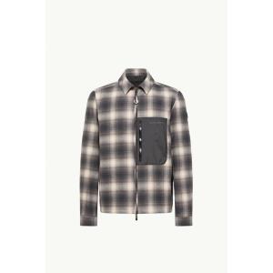 2026/27秋冬 MONCLER モンクレール メンズCORNISELLO COTTON DOWN SHIRT JACKETダウンジャケット【Black & White 】【送料無料】【正規品】