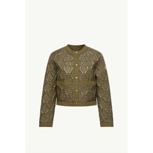 2026/27秋冬 MONCLER モンクレール レディースLIBELLULE GEOMETRIC QUILTED SHORT DOWN JACKETダウンジャケット【Olive Green 】【送料無料】【正規品】