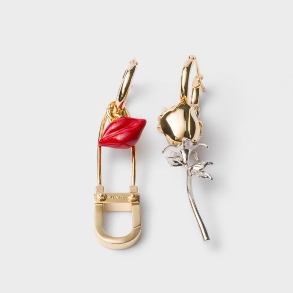 プラダ PRADA 2026秋冬 レディース エナメルメタル ピアス【ゴールド 】【送料無料】【正規...