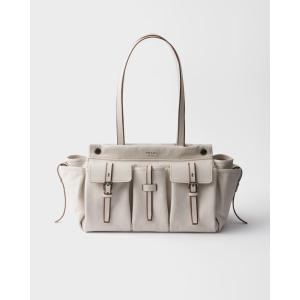 プラダ PRADA 2026秋冬 レディース ルート ラージ レザー トートバッグ【チョークホワイト 】【送料無料】【正規品】