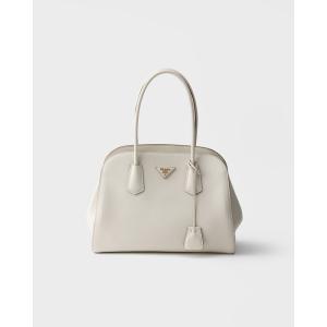 プラダ PRADA 2026秋冬 レディース ミディアム レザー トートバッグ【ホワイト 】【送料無料】【正規品】