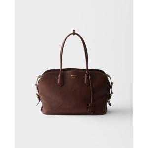 プラダ PRADA 2026秋冬 レディース ラージ レザー トートバッグ【ココア 】【送料無料】【正規品】