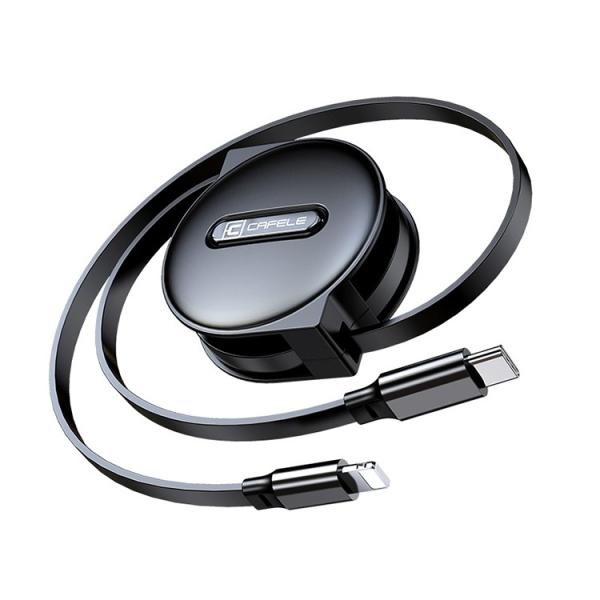 PD18W Type-C - iPhone8pin PowerDelivery対応 リトラクタブルケ...