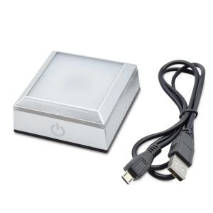 LED BASE SQUARE RGB - 電池&USB電源対応 RGB LEDライト台座 LEDBASESQ-RGB｜celectiashop