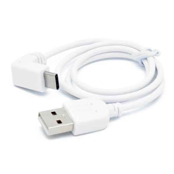 3.0A急速充電/通信対応 垂直L型TypeCケーブル (ホワイト) JSC-008WH ネコポス対...