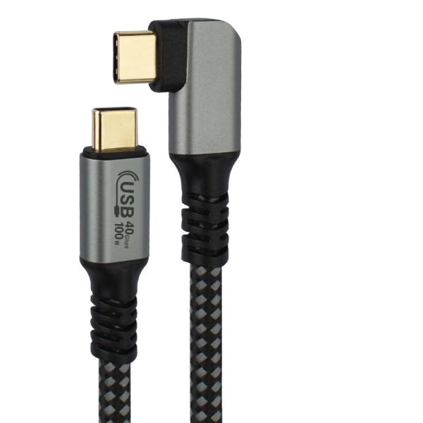 日本トラストテクノロジー USB4対応100W Type-Cケーブル L型コネクタ 1m JTU4L...