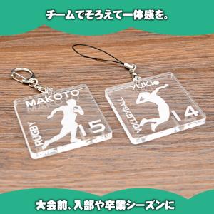 透明アクリル スポーツキーホルダー 球技 01...の詳細画像2
