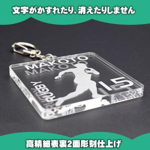 透明アクリル スポーツキーホルダー 球技 01...の詳細画像3