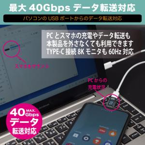 JTT USB4対応 TYPE-C 電力ディス...の詳細画像5