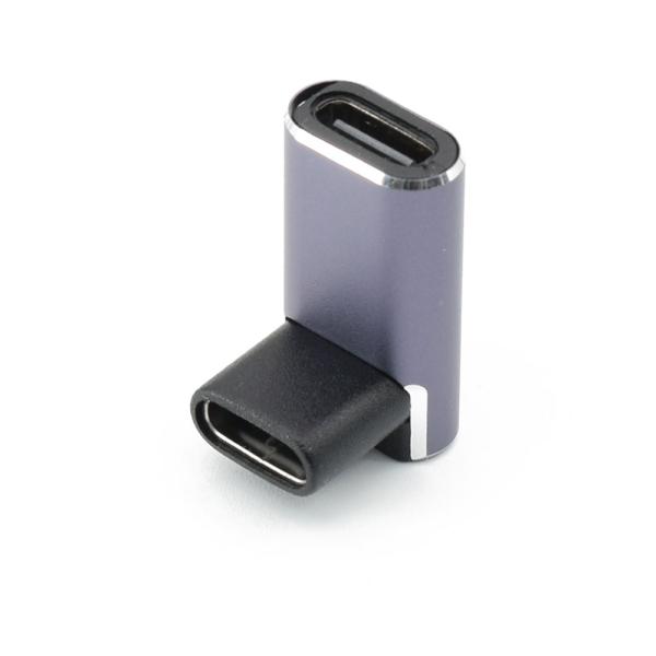 JTT TYPE-C変換コネクタ 連結 垂直L型 TCTC-EXUD 40Gbps / USB PD...