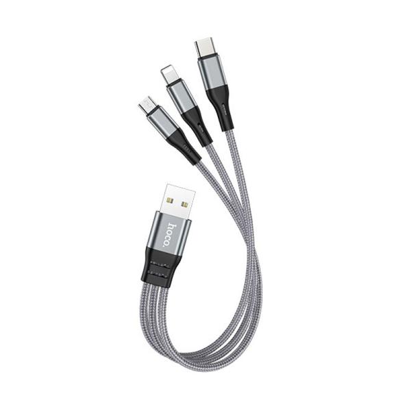 hoco X47 3in1ケーブル 25cm X47-3IN1S-BK X47-3IN1S-MG [...