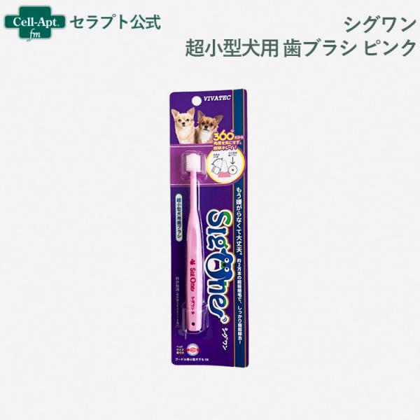 シグワン 超小型犬用 歯ブラシ ピンク　［ネコポス発送］9本まで（00353）