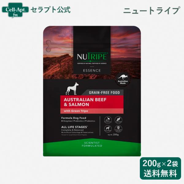 ニュートライプ ビーフ＆サーモン＆グリーントライプ 犬用 200g×2袋 （35117）（賞味期限：...