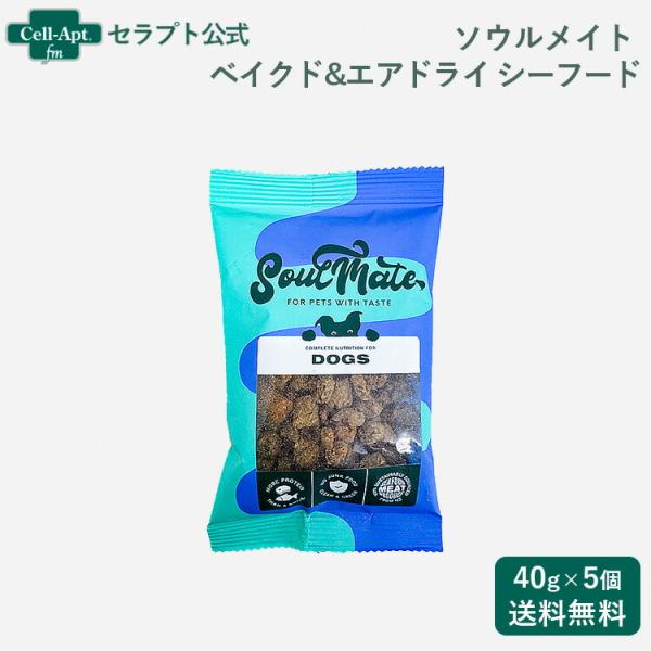 ソウルメイト ベイクド&amp;エアドライフード シーフード 犬用 40g×5個（80060）