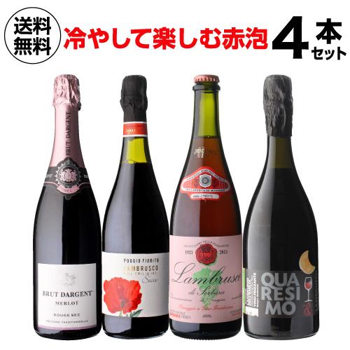 ワインセット 1本あたり1,650円(税込) 送料無料  しっかり冷やして楽しむ赤スパークリングワイ...