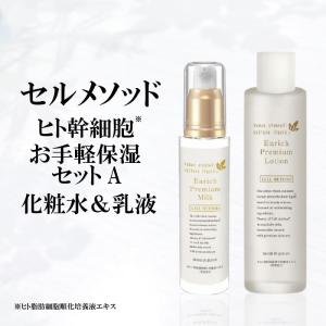 セルメソッド公式 ヒト幹細胞 お手軽保湿Aセット セルメソッド化粧水120ml+乳液60ml