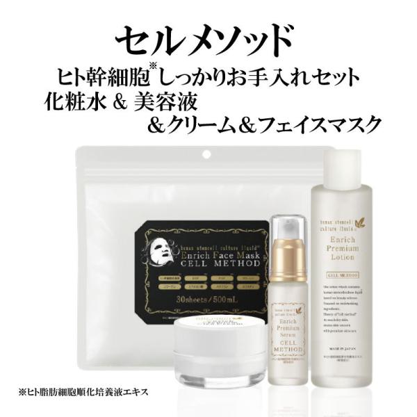 セルメソッド公式 ヒト幹細胞 しっかりお手入れセット セルメソッド 化粧水120ml+ 美容液30m...
