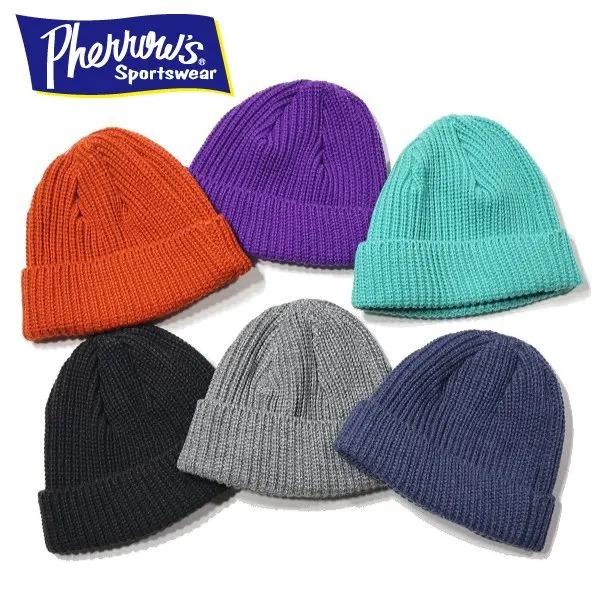 ネコポス送料200円 フェローズ 24W-PAB1 ショートビーニー ニットキャップ PHERROW...