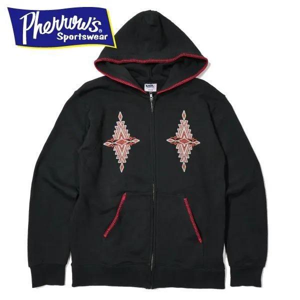 フェローズ 25W-PNP1 ネイティブ柄 裏毛スウェットパーカー NATIVE SWEATSHIR...