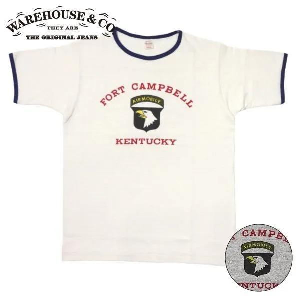ネコポス送料200円 ウエアハウス Lot 4059 リンガーTシャツ FORT CAMPBELL ...