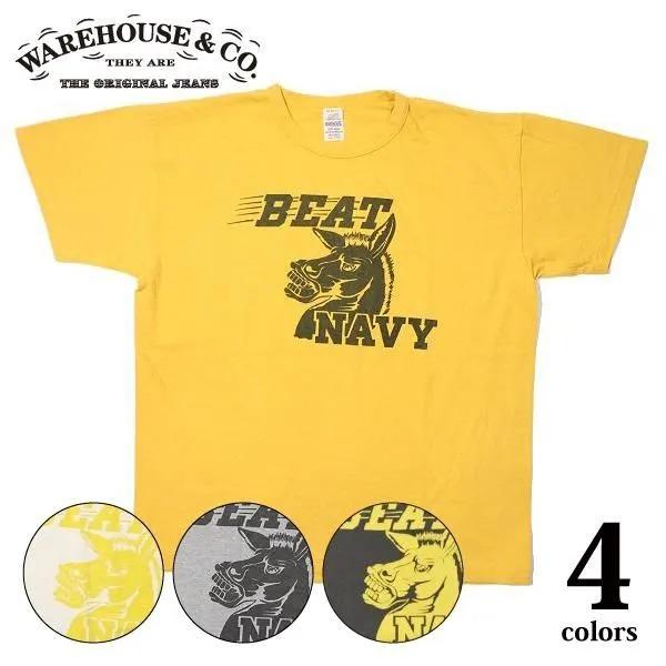 ネコポス送料200円 ウエアハウス 4064 BEAT NAVY Tシャツ セコハン セカンドハンド...