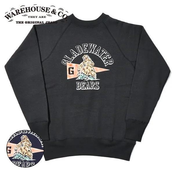 ウエアハウス Lot 409 GLADEWATER ラグランスウェット スエット カラーフロッキープ...