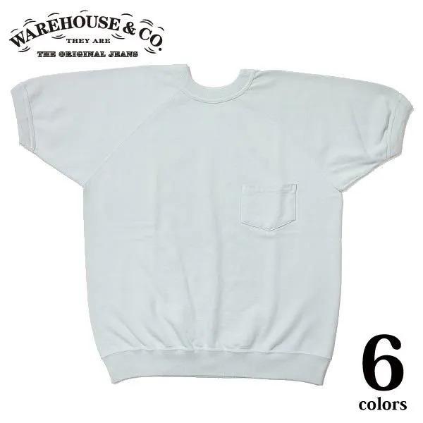 ウエアハウス 4105 半袖SW ポケット付き 無地 2ND-HAND セコハン 半袖スウェット ス...