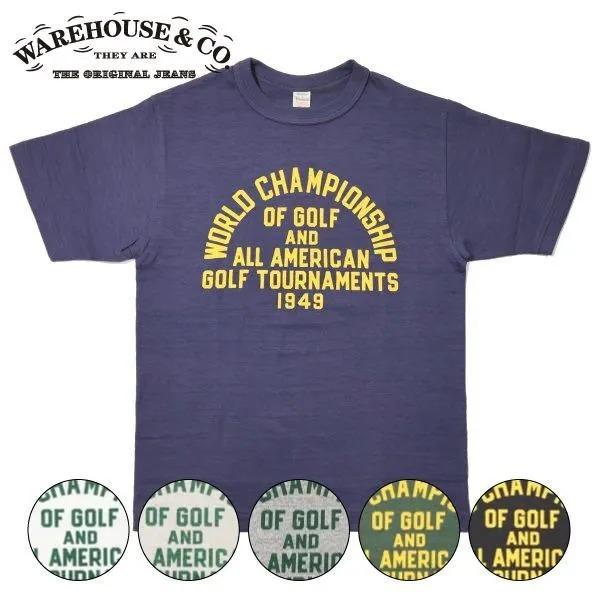 ネコポス送料200円 ウエアハウス 4601 GOLF TOURNAMENTS プリントTシャツ 半...